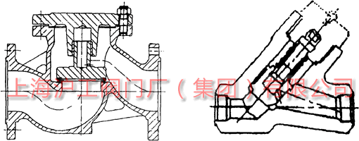 普通止回閥結(jié)構(gòu)圖（圖1）